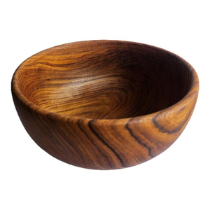 Bol de service artisanal en bois naturel, bol irrégulier pour fruits et salades, pour la décoration de la maison de style campagnard, ustensiles de cuisine en bois - Product Image 5