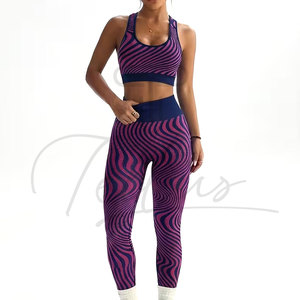 Ensemble de yoga pour femmes de haute qualité, personnalisé, pour l'été, vêtements de sport, fitness, gym, course à pied, ensembles de yoga - Product Image 2
