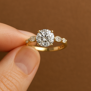 Anillo de Diamante Cultivado en Laboratorio Gia Igi Cvd HPHT de 2 Quilates, Oro Sólido de 10K, 14K, 18K, Oro Blanco, Anillo de Compromiso y Boda para Mujer - Product Image 3