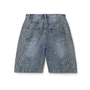 Pantalones Cortos de Algodón con Pedrería para Hombre, Diseño Brillante, Estilo Urbano, para Verano, Precio Accesible - Product Image 2