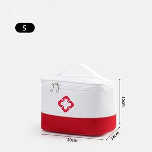 Bolsa de Almacenamiento Médico de Primeros Auxilios Impermeable Gris y Azul Claro, Bolsa de Emergencia de Gran Capacidad con Identificador Cruzado y Asa Superior - Product Image 5