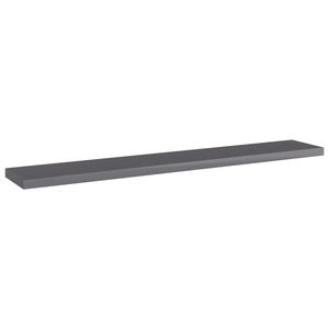 Set of 4 High Gloss Grey Engineered Wood Shelves for <b>Wall</b> & <b>Display</b> - Product Image 2