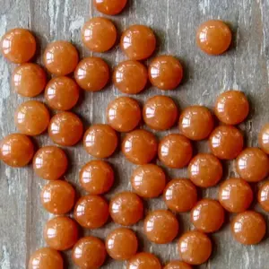 100% อัญมณีแท้9มม. สีแดง Aventurine flatback Cabochon หลวมเครื่องประดับตรงจากผู้ผลิต - Product Image 1