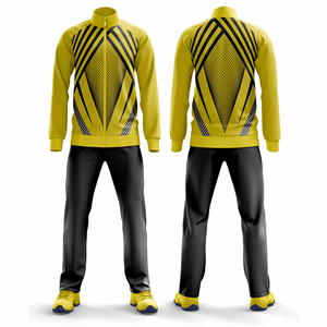Ensemble de survêtement sportif imprimé de qualité supérieure, vêtements de sport personnalisés avec une construction respirante, coupe confortable pour la course à pied et la remise en forme - Product Image 3