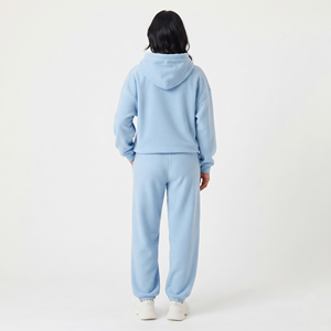 Survêtement décontracté pour femmes, coupe ample, avec capuche, 100% polyester polaire, longueur intégrale, style oversize - Product Image 3