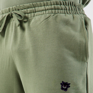 Men's Olive Green Sweatpants Elastic Waist <b>Drawstring</b> Embroidered Logo Casual Joggers Midweight Cotton Autumn Wear - Product Image 3