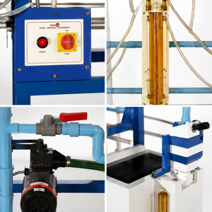 Appareil venturimètre monophasé |   Mesure de débit en acier inoxydable |   Équipement de laboratoire de mécanique des fluides d'une capacité de 50 litres - Product Image 3
