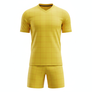 ชุดฟุตบอลแบบยูนิเซ็กซ์พร้อมกางเกงขาสั้น ชุดสองชิ้นสำหรับเล่นเซิร์ฟและกีฬาอื่นๆ ชุดฝึกซ้อมฟุตบอล แห้งเร็ว ชุดกีฬา รับผลิตตามแบบ OEM - Product Image 1