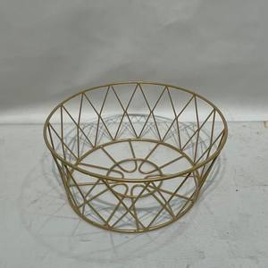 Corbeille à fruits moderne en fil métallique doré, bol de rangement décoratif pour comptoir de cuisine, table à manger, décoration intérieure - Product Image 2