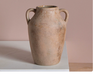 Rustic Nordic <b>Ceramic</b> Tabletop Flower <b>Vase</b> Handmade Double Handle Porcelain for Home Wedding Decor 4-8in Width 8-16in Height - Product Image 1