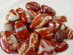 Cabujón de Jaspe Rojo Natural de Texas en Forma de Pera, 1 Pieza, para Joyería - Product Image 4