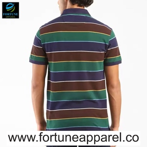 เสื้อโปโลผู้ชาย PLM252 สำหรับฤดูร้อน สไตล์ลำลอง ธุรกิจ ระบายอากาศได้ดี ผลิตจากผ้าถักโพลีเอสเตอร์/คอตตอน  ลายเรียบ ปักลาย  ปกเสื้อพับได้ ติดกระดุม - Product Image 3