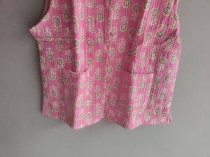 Chaleco Acolchado de Algodón Rosa para Mujer, Cuello Mao, Sin Mangas, con Bolsillos, Bordado a Mano, Ropa Exterior Informal - Product Image 5