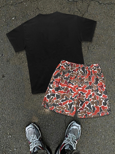 Wholesale Custom Men Summer Streetwear T Shirt and Shorts Set Casual Cotton Breathable Two Piece Sportswear Outfit - Product Image 2