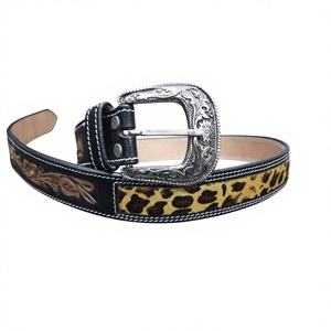 Cinturón de piel de vaca unisex personalizable al por mayor con logotipo personalizado cinturón de vaqueros para niños con hebilla metálica descuento piel de búfalo - Product Image 2