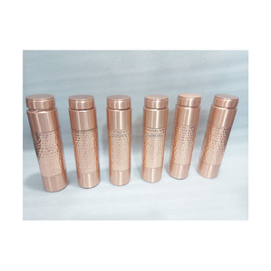 Frasco Ayurvédico de lujo de cobre mate, recipiente de plástico duradero y a prueba de fugas ecológico para el bienestar y el estilo de vida - Product Image 2