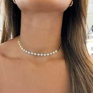 Colliers pendentifs visage souriant en diamant, or massif 14k 18k, sertis pavé, taille ronde, diamants de laboratoire, bijoux fins de luxe, breloques joyeuses - Product Image 2
