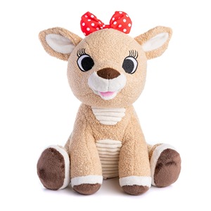 Cute Deer Plush Toy with Red Polka Dot <b>Bow</b> 31cm-50cm Soft Stuffed Animal for Girls Christmas <b>Gift</b> - Product Image 1