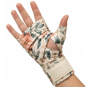Bandes de boxe en coton durables avec boucle pour le pouce, support élastique pour le poignet, pour l'entraînement de MMA, Muay Thai, Kickboxing, Fitness et exercices. - Product Image 4