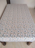 Nappe rectangulaire moderne personnalisée en coton pur, motif floral, impression indienne, faite à la main, style Balajee, pour la maison et l'extérieur