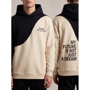 เสื้อฮู้ดโอเวอร์ไซส์ผู้ชาย ลายบล็อกสีตัดต่อ พิมพ์ลายกราฟิก สไตล์สตรีทแวร์ลำลอง - Product Image 5