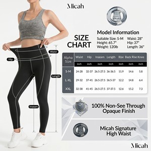 Nouvel Arrivage Leggings de Yoga et d'Entraînement pour Femme, Taille Élastique, Coutures Solides, Respirants, Longueur Intégrale, Spandex/Nylon Légers - Product Image 5