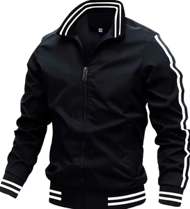 Men's Casual Stand-Up Collar Zipper Jacket Stylish Two-Bar Design Multi-Pocket Outdoor Sports Jacket Lightweight And Suitable - Product Image 1
