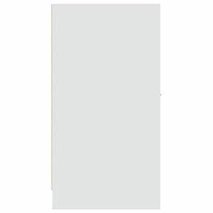 Armoire d'apothicaire en bois d'ingénierie blanc 11,8 x 16,1 x 30,5 po pour salon - Product Image 6