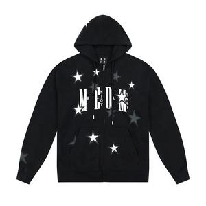 High Quality Men's Winter <b>Hoodies</b> Latest Streetwear Stylish Puff Printed Zipper <b>Y2K</b> Styles Designer Harajuku Hooded Acid Wash - Product Image 1