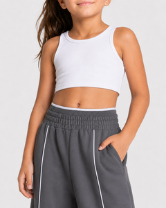 Pantalon de jogging décontracté surdimensionné en molleton respirant pour fille, avec motif Graphite Contrastline personnalisé - Product Image 4