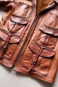 Chaqueta de Cuero para Hombre de Primera Calidad, Color Marrón, Corte Perfecto, Nuevo Estilo, Chaqueta de Cuero para Hombre de Alta Calidad, Color Marrón - Product Image 4