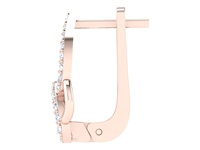 Roségold-Plattierte Luxus Sterling Silber Blumenförmige Halo-Ohrstecker für Damen Perfektes Geschenk für Hochzeit, Party oder Verlobung