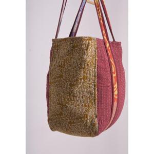 Indian Cotton Kantha Tote <b>Bag</b> Handmade Vintage Boho Shoulder Reusable Shopping Large Capacity Eco-Friendly Unisex Gift - Product Image 3