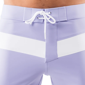 Shorts de bain pour hommes, blanc lavande, à séchage rapide, avec cordon de serrage, légers, pour sports nautiques - Product Image 6