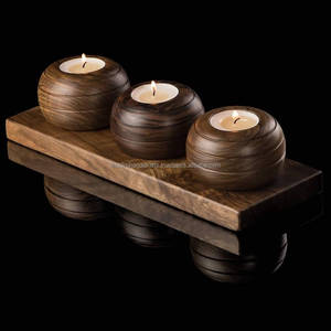 Soporte de luz de té de piedra de mármol hecho a mano con superficie pulida, perfecto para decoración de hotel, spa y sala de estar de lujo - Product Image 2