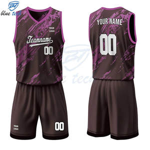 Ensemble d'uniformes de basketball personnalisés en polyester imprimé de haute qualité pour hommes, sans manches, taille élastique, respirant et à séchage rapide - Product Image 1