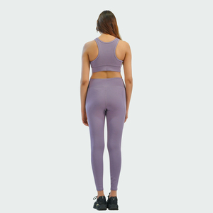 Women's Lightweight Sustainable Solid Pattern Yoga Sets 2-Piece 100% Cotton Eco-Friendly Casual Elastic Waist Yoga Pants - Product Image 3