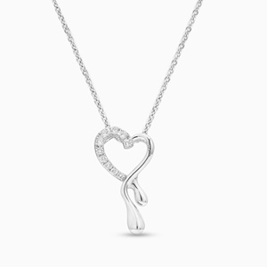Pendentif Cœur Infini de Luxe Vintage en Diamant de Laboratoire pour Femme, Or 10K 14K 18K, Argent 925 935, Cadeau de Fiançailles, Fête, Mariage - Product Image 3