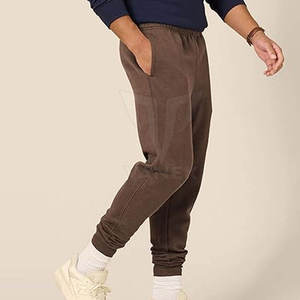 Pantalones Deportivos Marrones para Hombre, Cintura Elástica, Tejidos, Casuales, Transpirables, con Bolsillos Laterales, para Otoño - Product Image 3