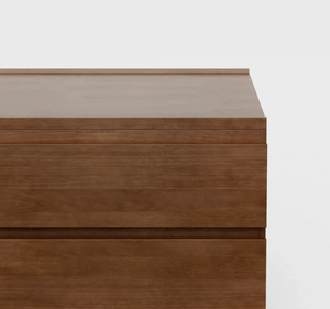 Mueble de TV Bajo Moderno de Madera de Teca Sólida, Consola Multimedia Larga y Minimalista de Madera con Cajones y Estante Abierto, Estilo Escandinavo para Sala de Estar - Product Image 5