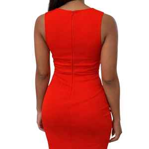 Vestido Rojo Ajustado para Mujer, Elegante y con Estilo, Perfecto para Fiestas, Trabajo u Ocasiones Especiales - Product Image 6