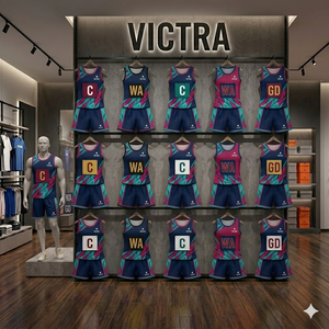 Conjunto de Uniforme de Netball Sublimado Lavado Personalizable, Transpirable, Antibacteriano, que Absorbe la Humedad, Talla Grande, Jersey de Equipo 100% - Product Image 3