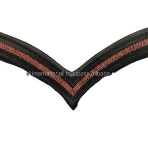 Bande de sourcils en cuir rembourré en forme de V pour cheval, avec couture complète et chaîne en cristal scintillant violet, de haute qualité, durable, offre spéciale - Product Image 1