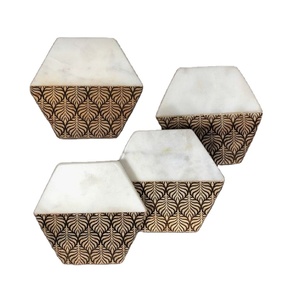 พิธีขึ้นบ้านใหม่ทำจากไม้หินอ่อนทรงกลมสำหรับใช้ในครัวเรือนถ้วยและที่วางเครื่องดื่มที่ทันสมัย - Product Image 2