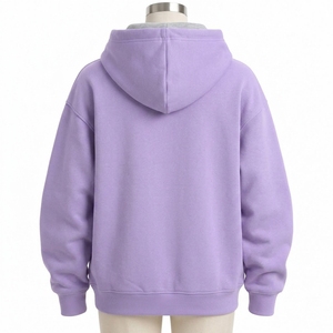 เสื้อฮู้ดดี้ผู้หญิงผ้าฝ้ายเนื้อหนานุ่ม ซับในขนนุ่ม ทรงหลวมไหล่ตก สวมใส่สบาย ตัดเย็บตามสั่ง เสื้อฮู้ดดี้โอเวอร์ไซส์สำหรับผู้หญิง - Product Image 2