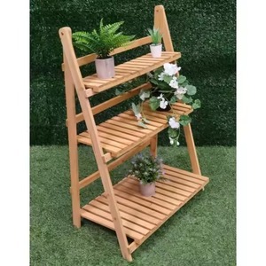 Juego de Soportes Modernos de Madera para Flores, Estantes para Plantas de 3 Niveles, Diseño Minimalista para Uso en Interiores con Plantas Verdes, Soporte de Madera para Plantas - Product Image 4