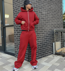Custom Print logo Reflective Stripe <b>Tech</b> Fleece Tracksuit Men's Outdoor Windbreaker Sports Streetwear Fashion Tracksuit Set - Product Image 3