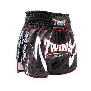Nouveaux shorts de boxe Muay Thai Twins, logo violet et blanc, unisexe, vêtements d'entraînement MMA, coupe régulière, respirant, extensible, léger - Product Image 6