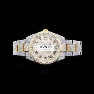 Reloj de Pulsera de Cuarzo de Estilo Ejecutivo, de Lujo, Resistente al Agua, con Caja de Aleación, Cristal de Zafiro, Diamante Moissanite de Color D VVS1 - Product Image 1