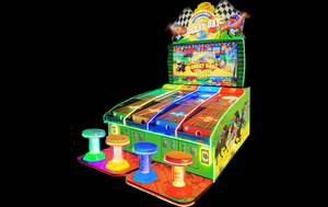Derby Day Arcade Machine 4 Players Coin Operated 75 Inch Screen LED <b>Light</b> Interactive Ball Rolling Horse Racing Video Game - Product Image 5